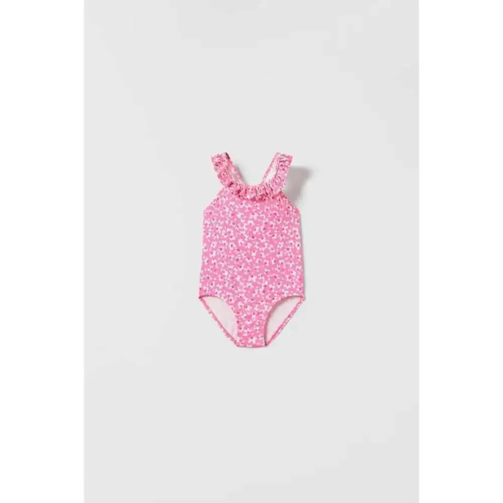 RUFFLED FLORAL SWIMSUIT